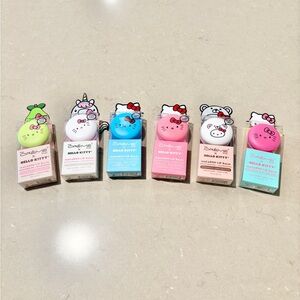 Hello Kitty Macaron Lip Balm 6pc Gift Bundle The Crème Shop NEW K Beauty